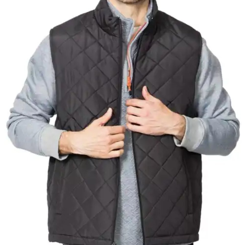 Hawke & Co. Outfitter Men's Quilted Vest - Gray - 2XL